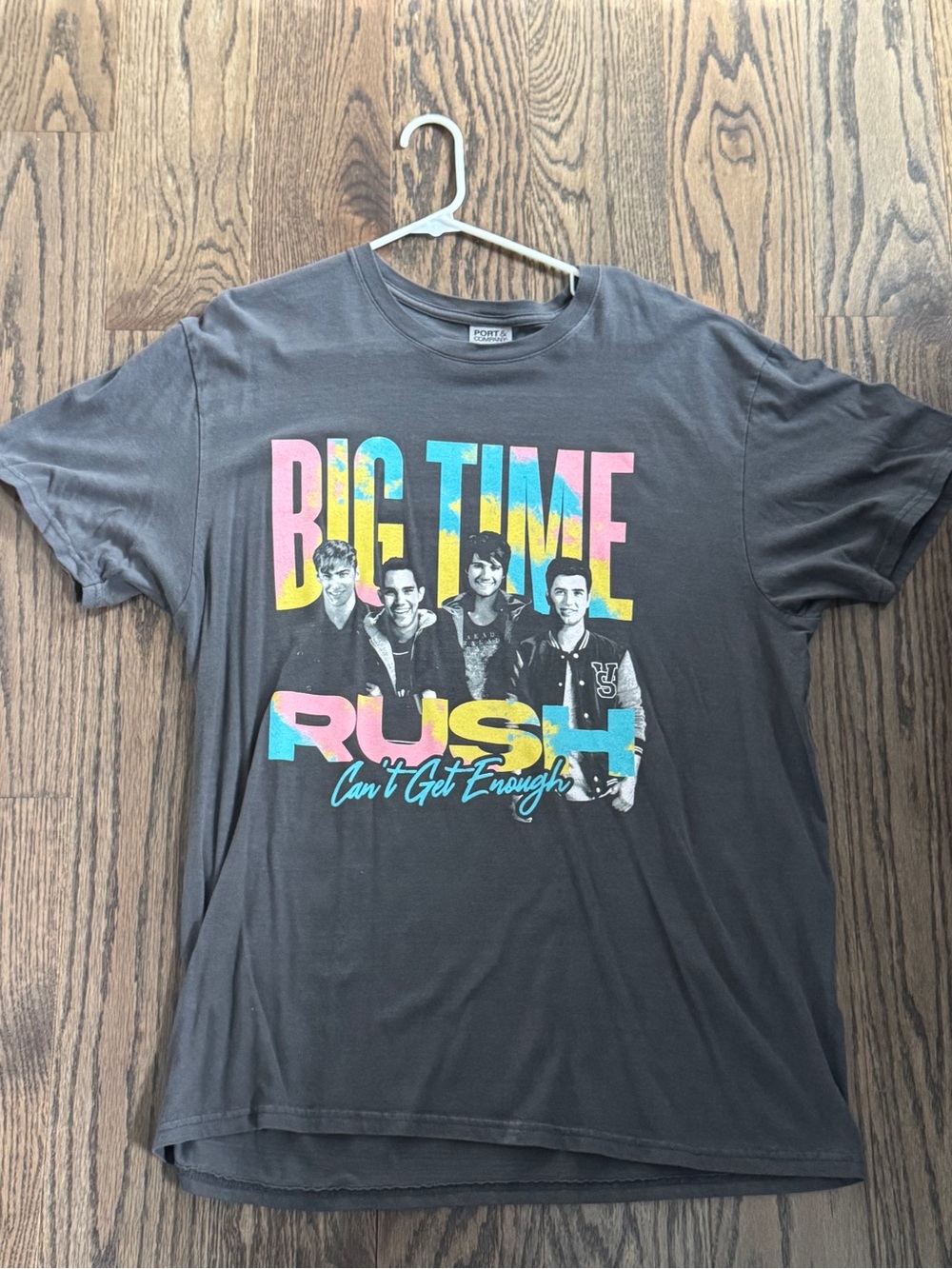 Big Time Rush grey can’t get enough tour t-shirt BRAND NEW SIZE XL #btr #concer